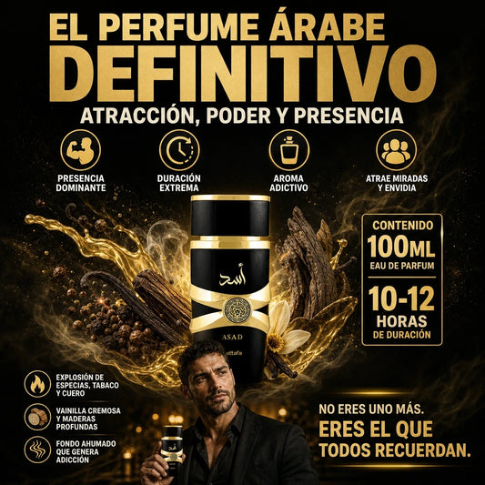 Asad Lattafa Perfume Arabe - Elixir de Seducción Oscura