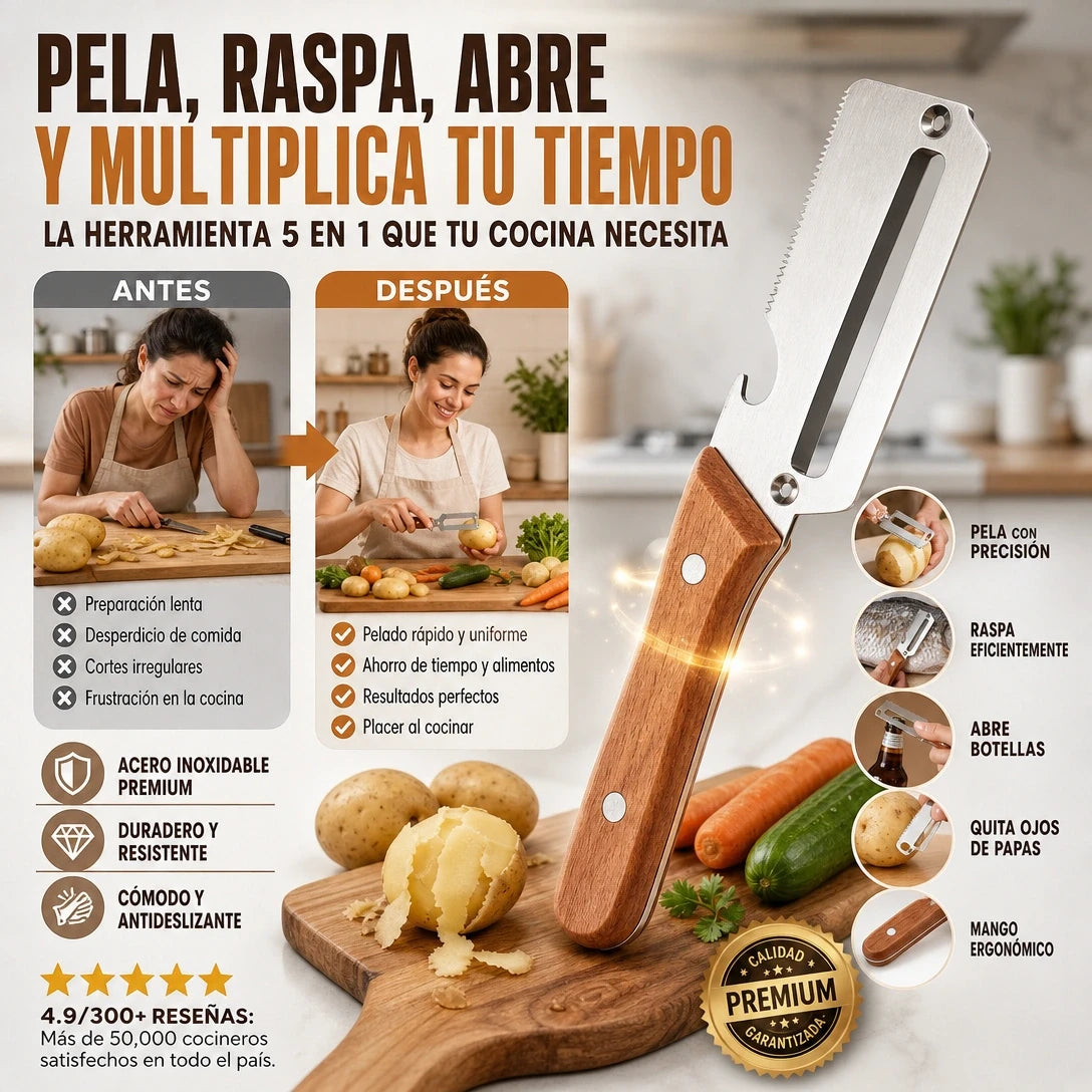 ¡PAGUE 2 LLEVE 3! Cuchillo Pelador Multifuncional Premium